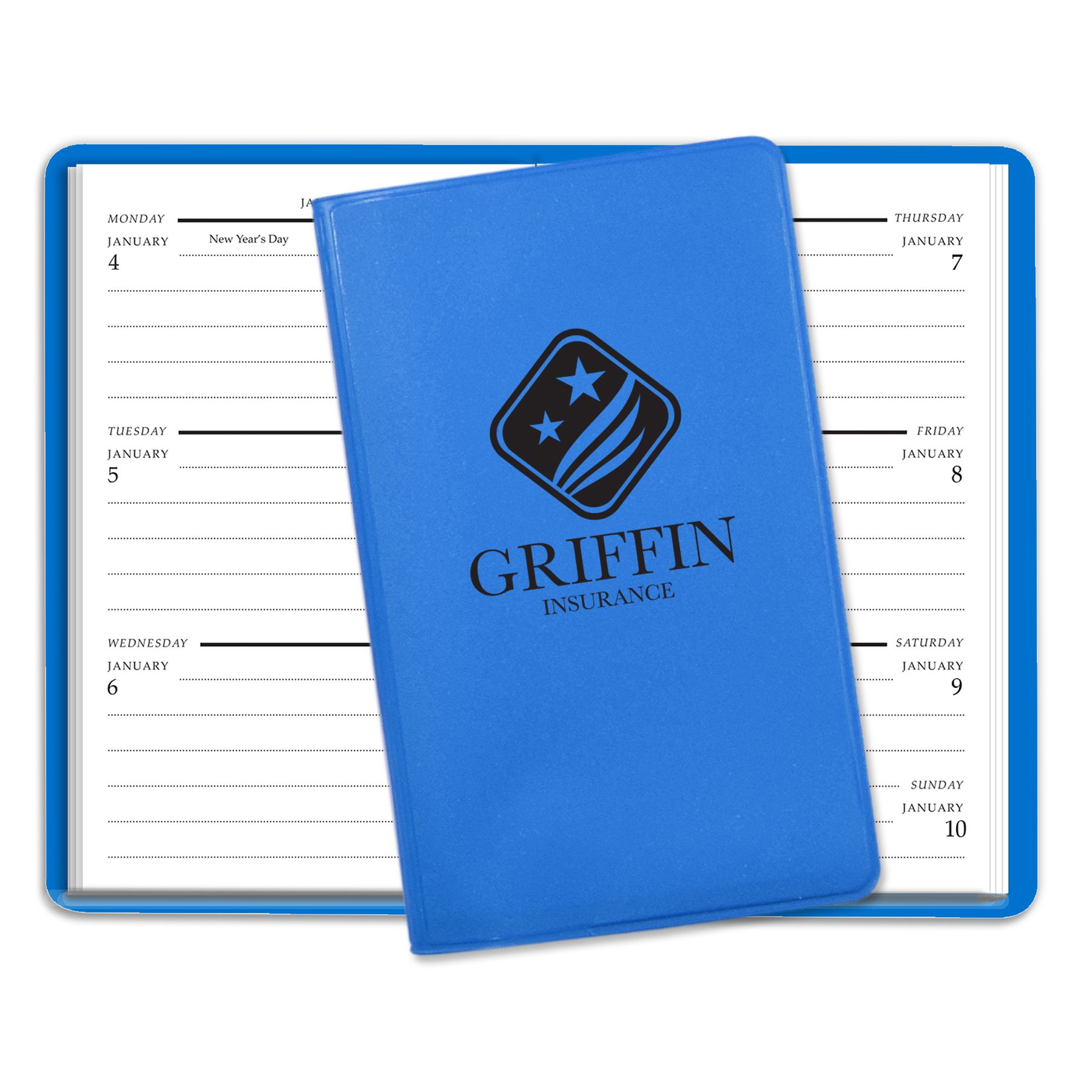 Bright Blue Imprinted